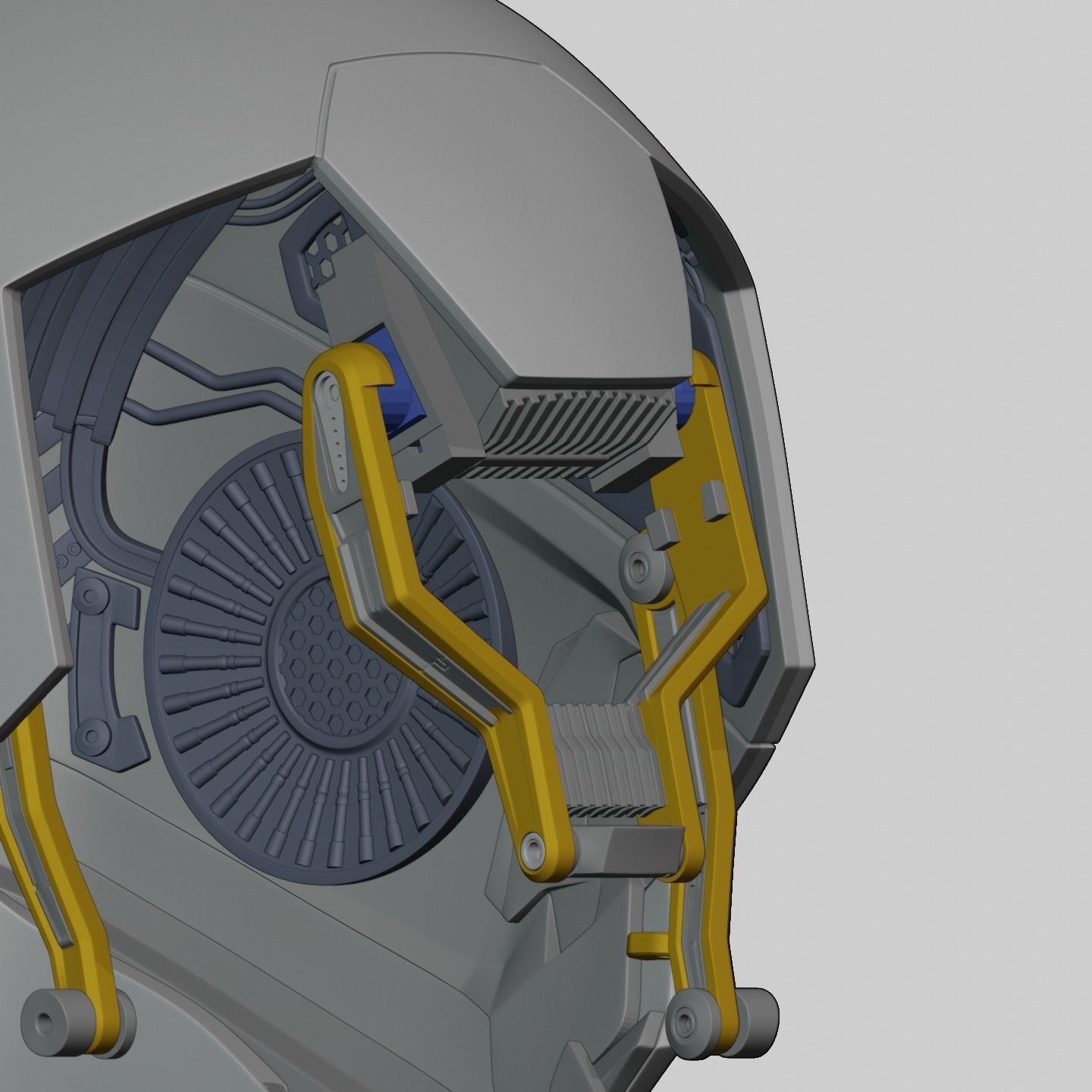 Ironman Mk 46 47 Helmet 3D Printable Model with Interior Details 3D print model_38