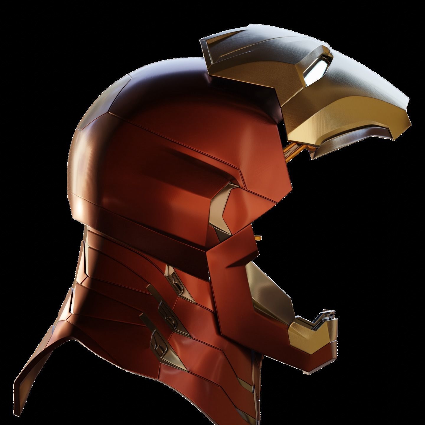 Ironman Mk 46 47 Helmet 3D Printable Model with Interior Details 3D print model_11
