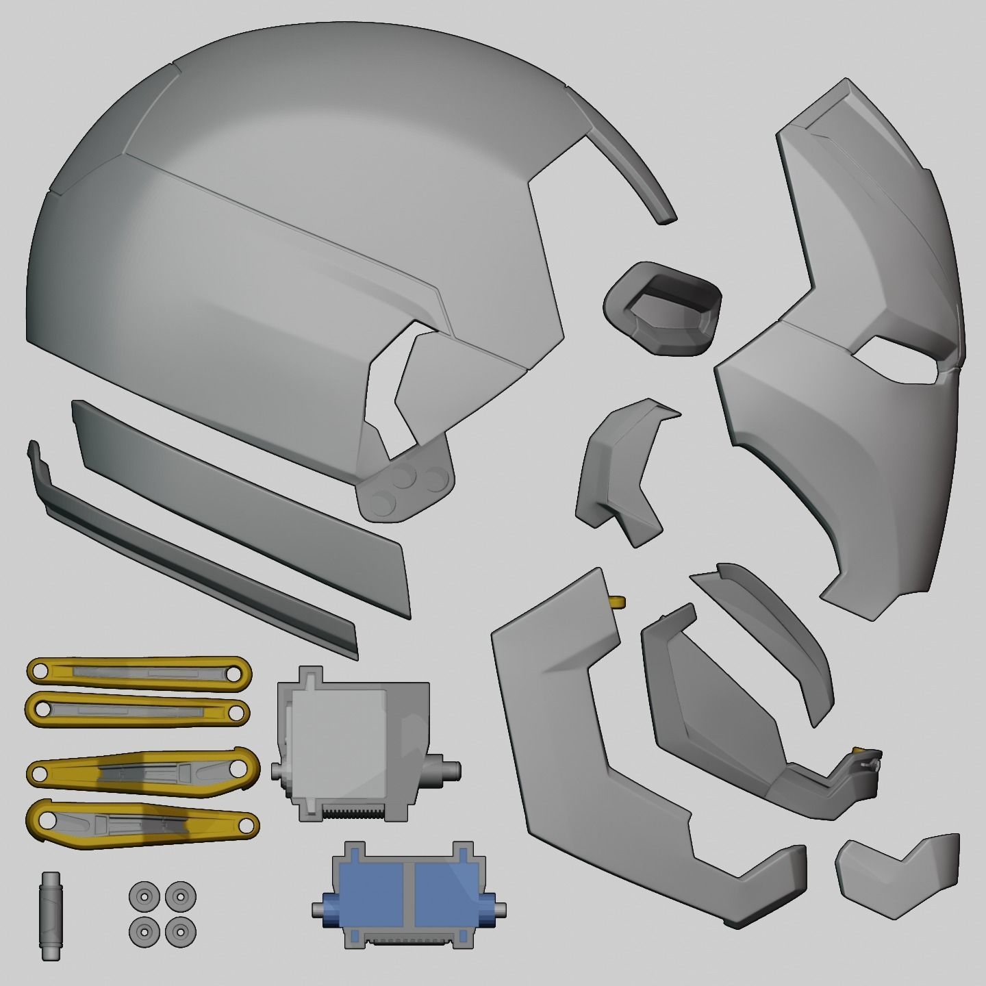 Ironman Mk 46 47 Helmet 3D Printable Model with Interior Details 3D print model_31