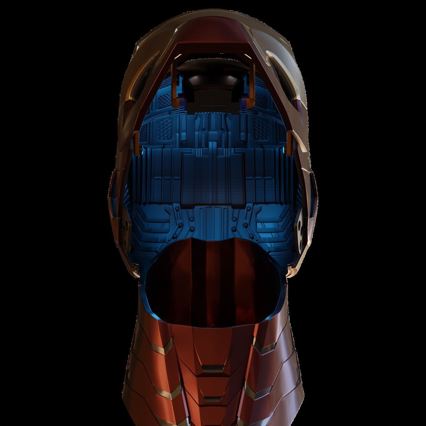 Ironman Mk 46 47 Helmet 3D Printable Model with Interior Details 3D print model_22