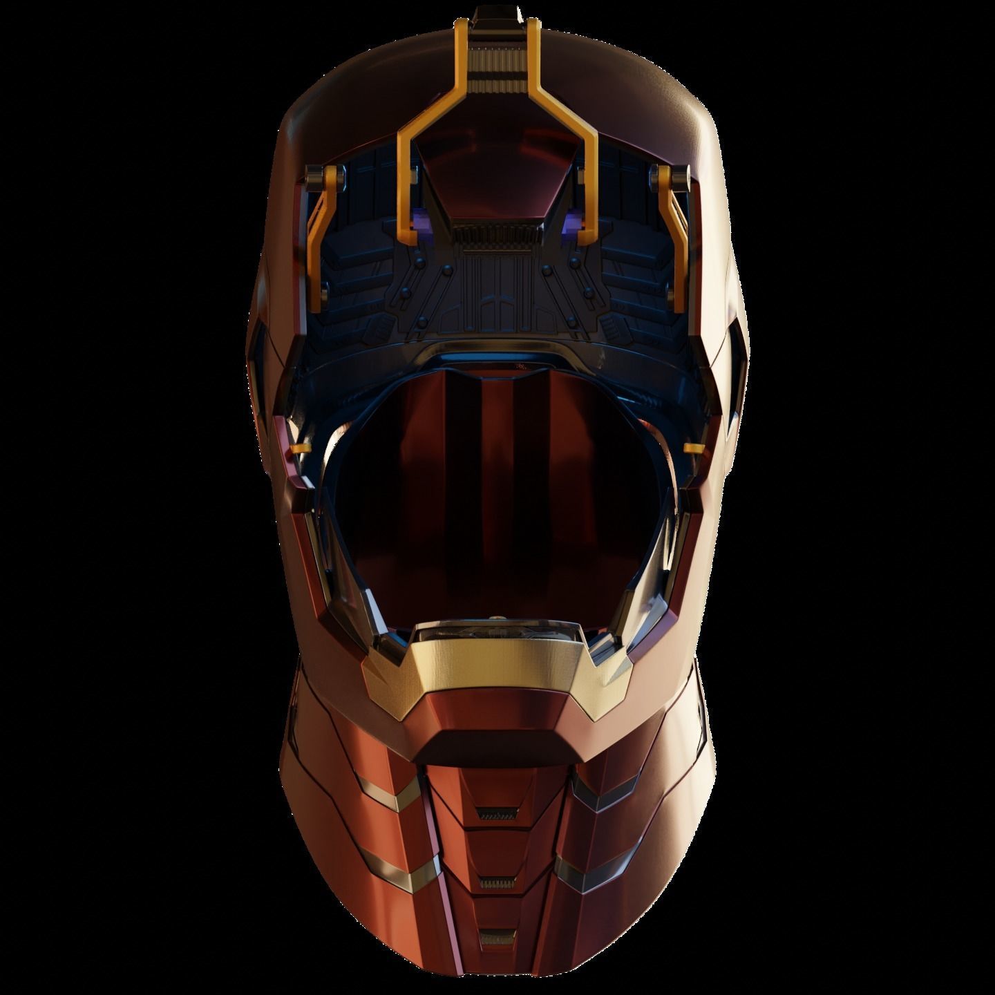 Ironman Mk 46 47 Helmet 3D Printable Model with Interior Details 3D print model_16