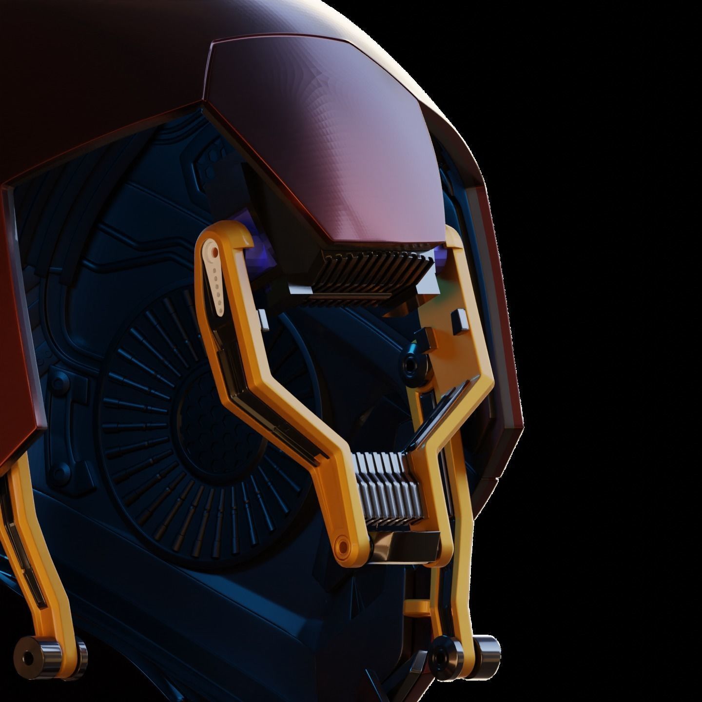 Ironman Mk 46 47 Helmet 3D Printable Model with Interior Details 3D print model_14