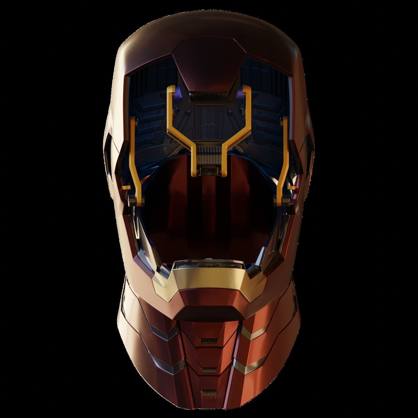 Ironman Mk 46 47 Helmet 3D Printable Model with Interior Details 3D print model_15