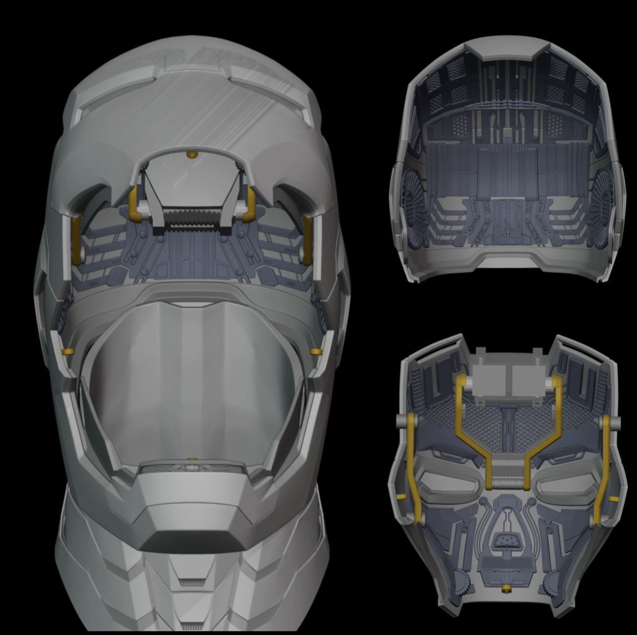 Ironman Mk 46 47 Helmet 3D Printable Model with Interior Details 3D print model_3