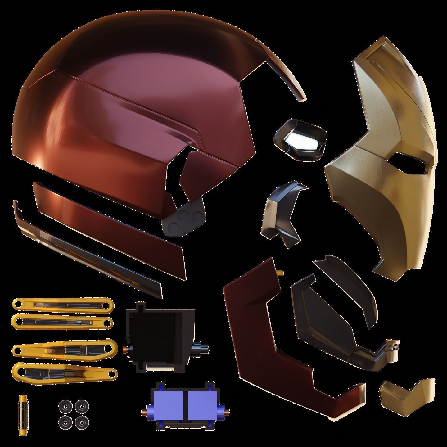 Ironman Mk 46 47 Helmet 3D Printable Model with Interior Details 3D print model_2