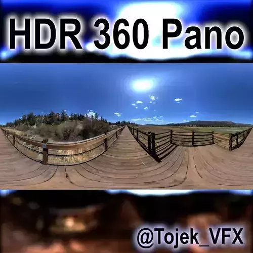 HDR 360 Panorama - Big Bear Lake - 77 Stanfield Marsh Boardwalk