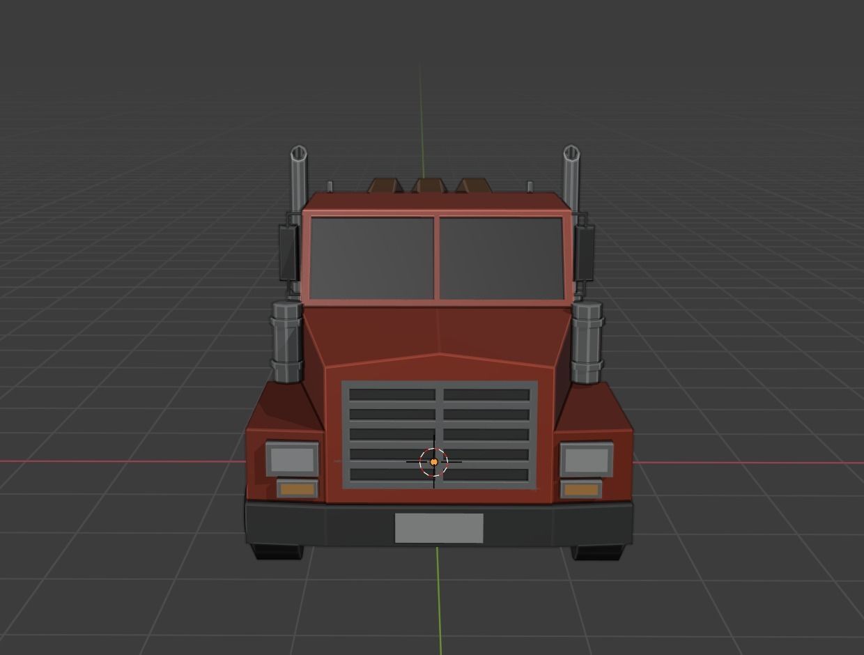 LOW POLY ASSET LOGGING TRUCK MODEL - LOWPOLYGONAL Low-poly 3D model_10
