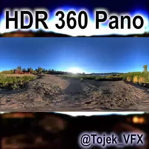 HDR 360 Panorama - Big Bear Lake - 98 resort Big Bear Frontier 