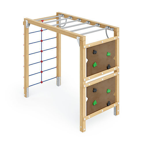 Combination with climbing wall Kompan 3D model