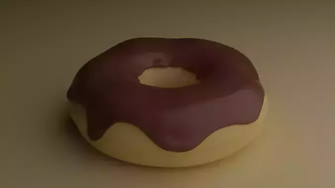 cookies 3D donut with chocolate icing