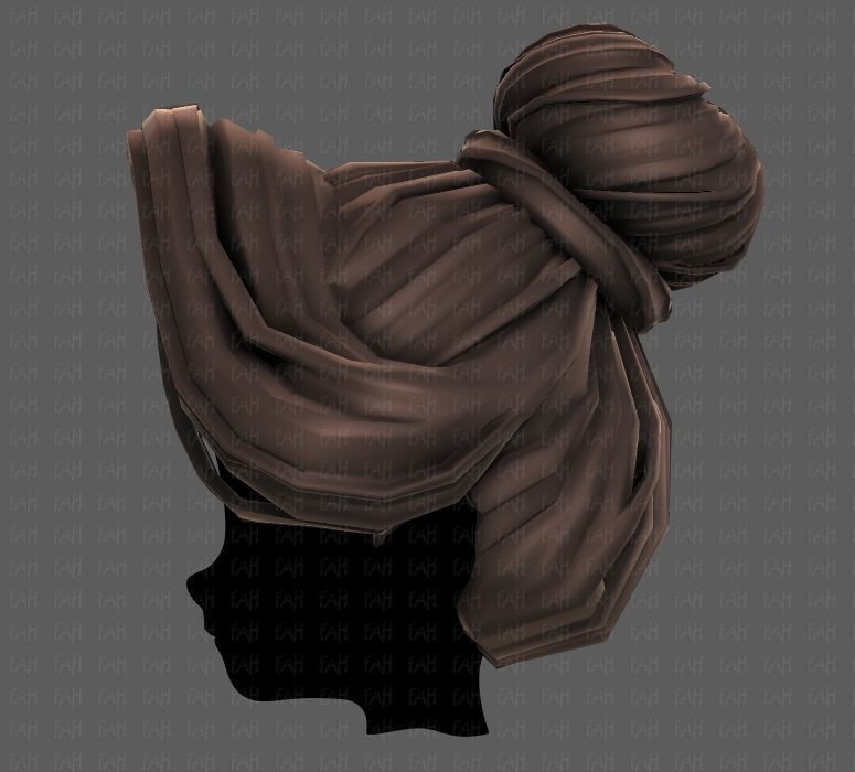3D Hair style for girl V92 Low-poly 3D model_23