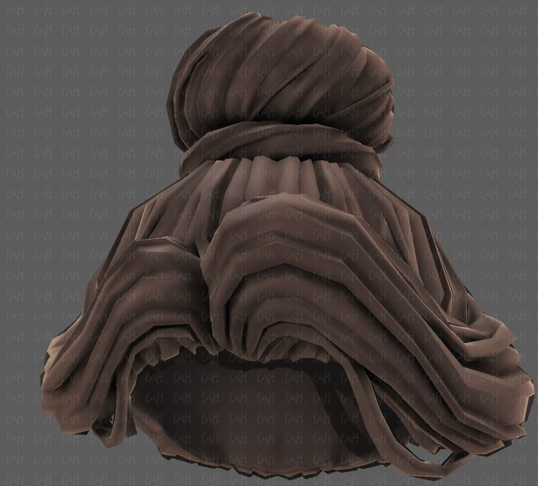 3D Hair style for girl V92 Low-poly 3D model_43