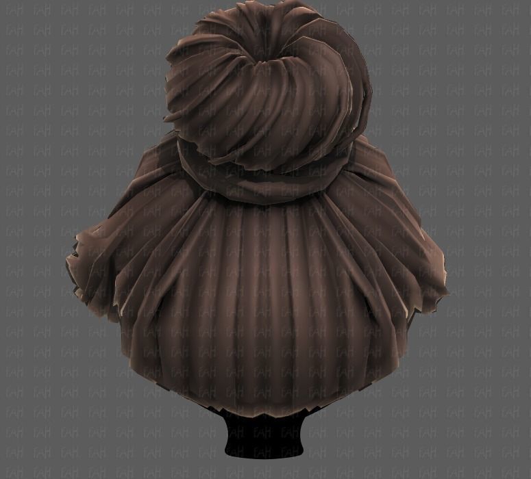 3D Hair style for girl V92 Low-poly 3D model_21