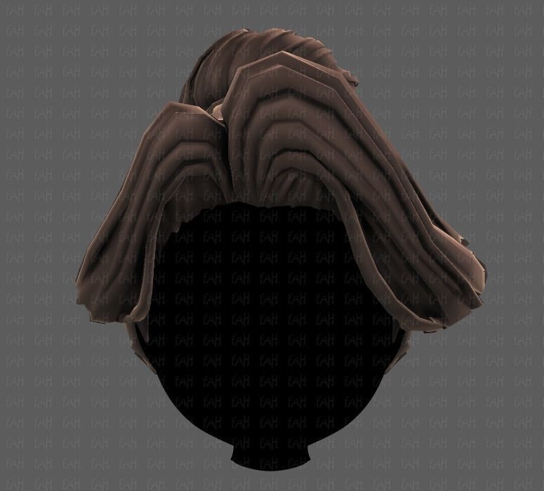 3D Hair style for girl V92 Low-poly 3D model_17