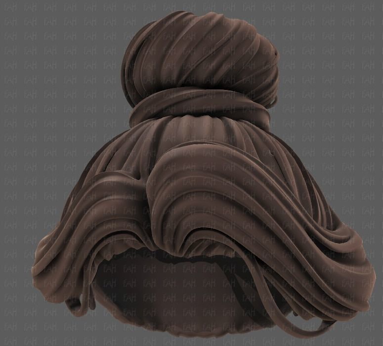 3D Hair style for girl V92 Low-poly 3D model_41