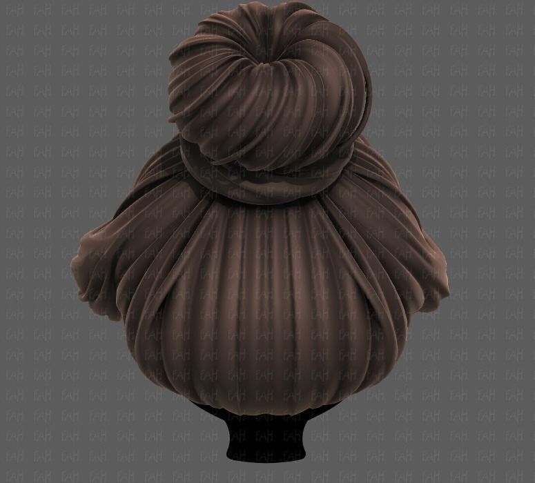 3D Hair style for girl V92 Low-poly 3D model_5