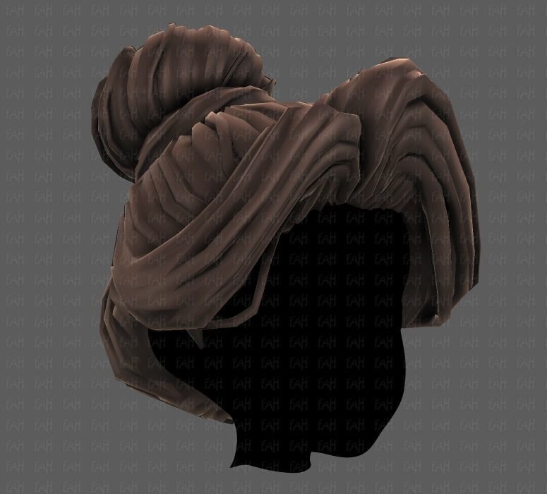 3D Hair style for girl V92 Low-poly 3D model_18
