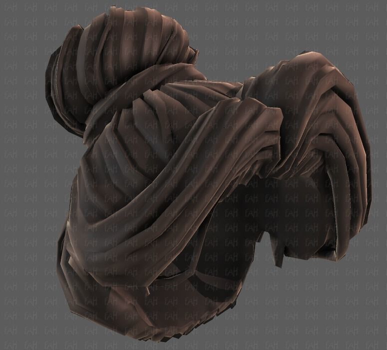 3D Hair style for girl V92 Low-poly 3D model_39