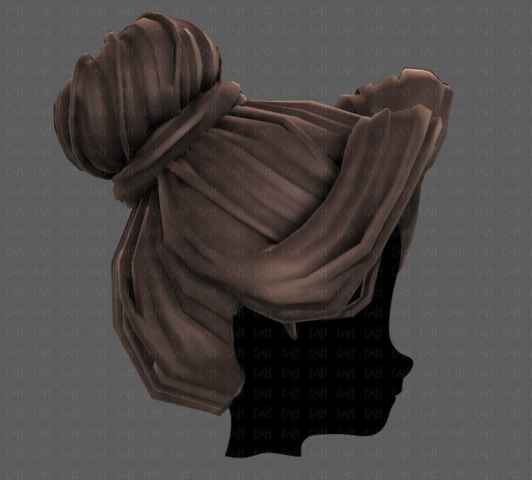 3D Hair style for girl V92 Low-poly 3D model_19