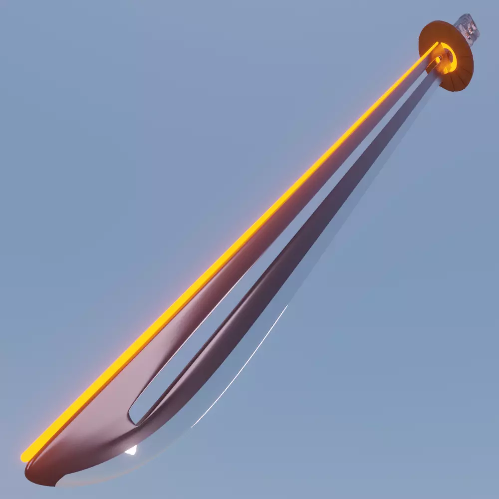Cyber Katana  Free 3D model_0