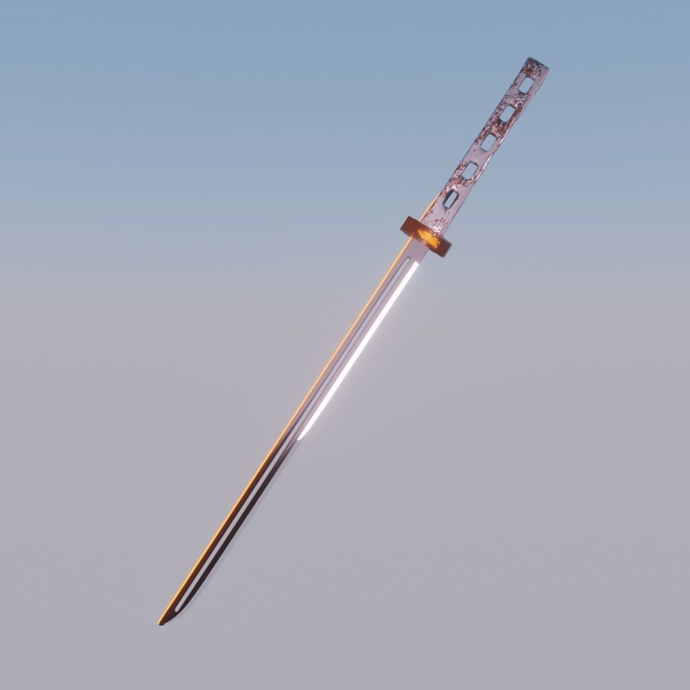 Cyber Katana  Free 3D model_1