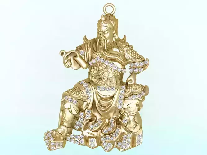Guan Yu pendant - Guanyu pendant - Mens pendant - N5346