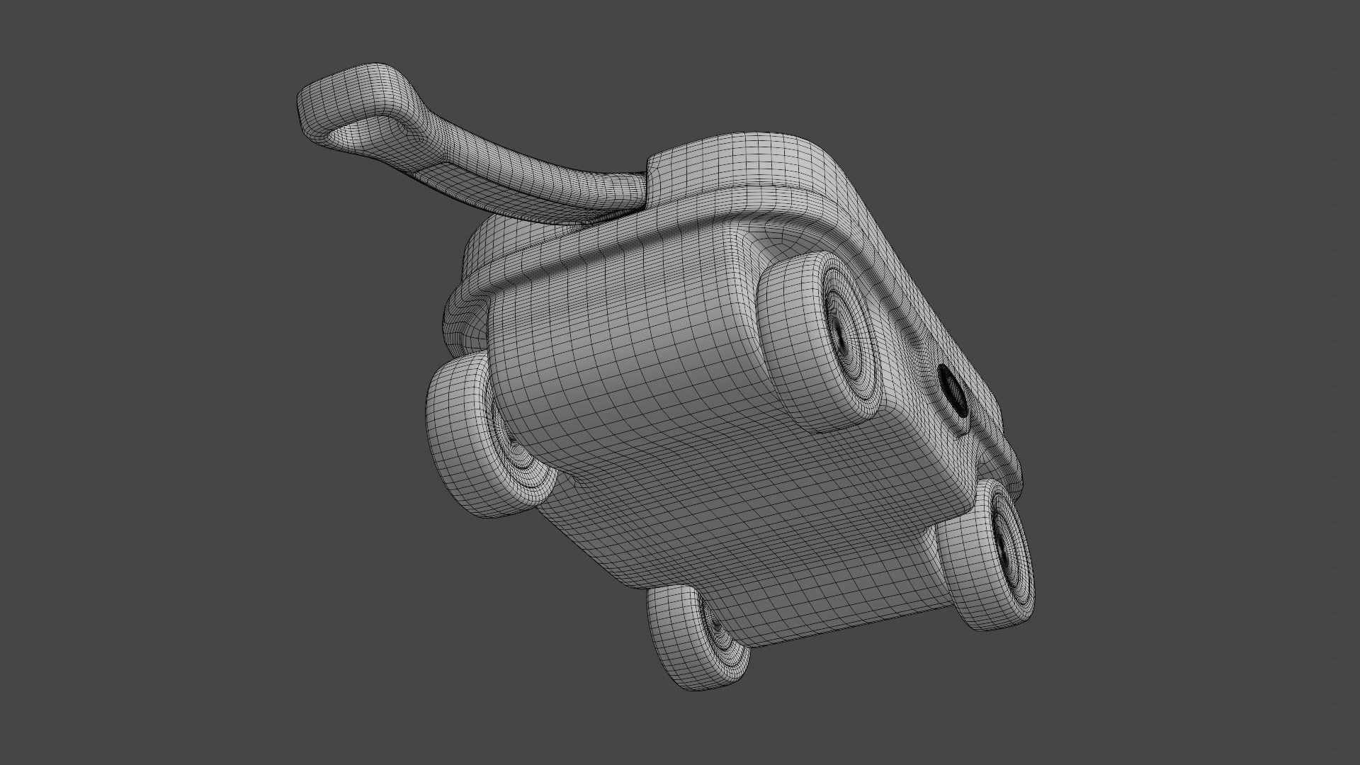 Kids Wagon Low-poly 3D model_20