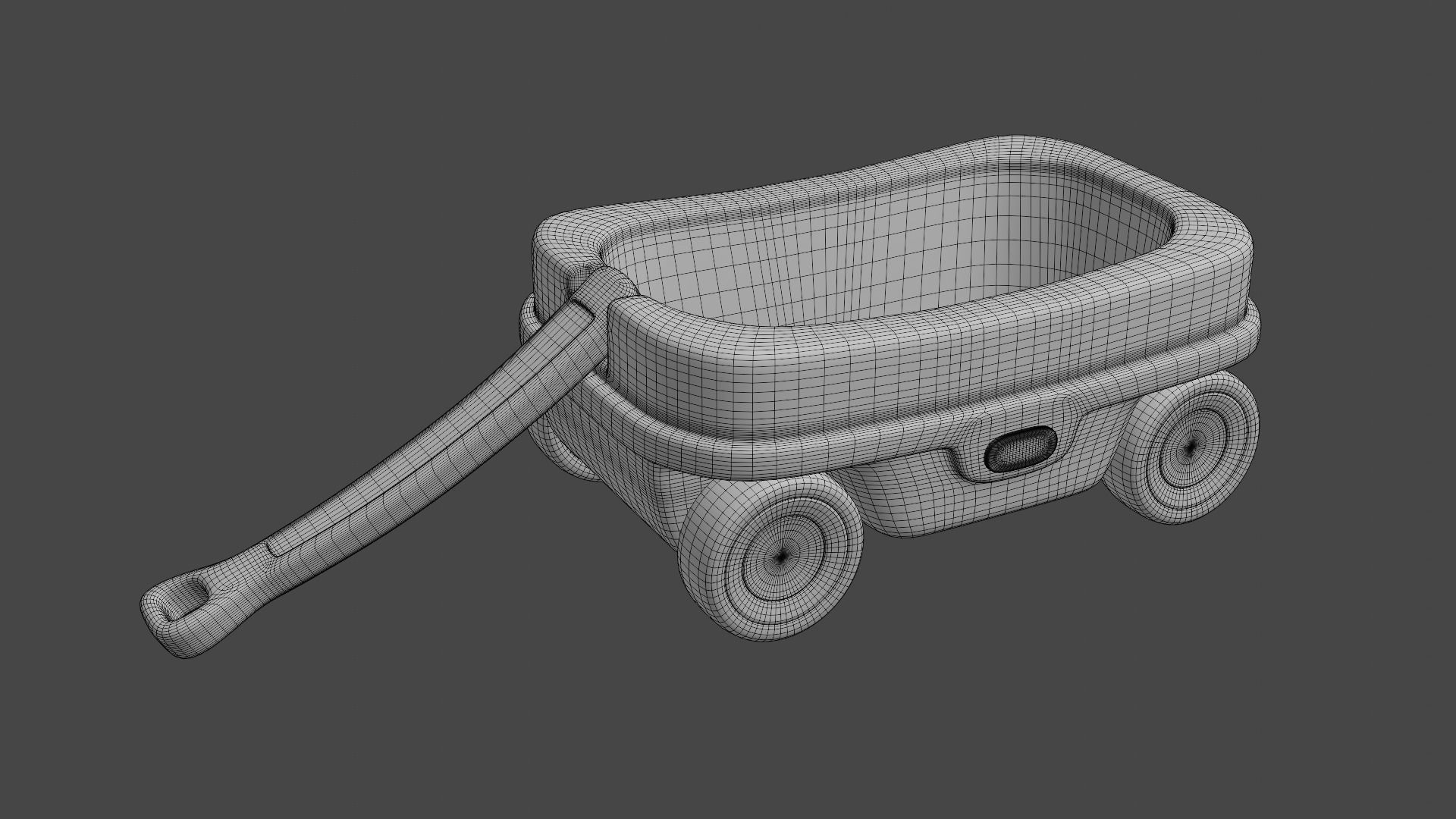 Kids Wagon Low-poly 3D model_14