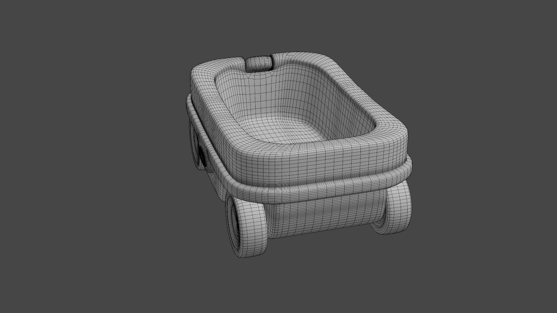 Kids Wagon Low-poly 3D model_15