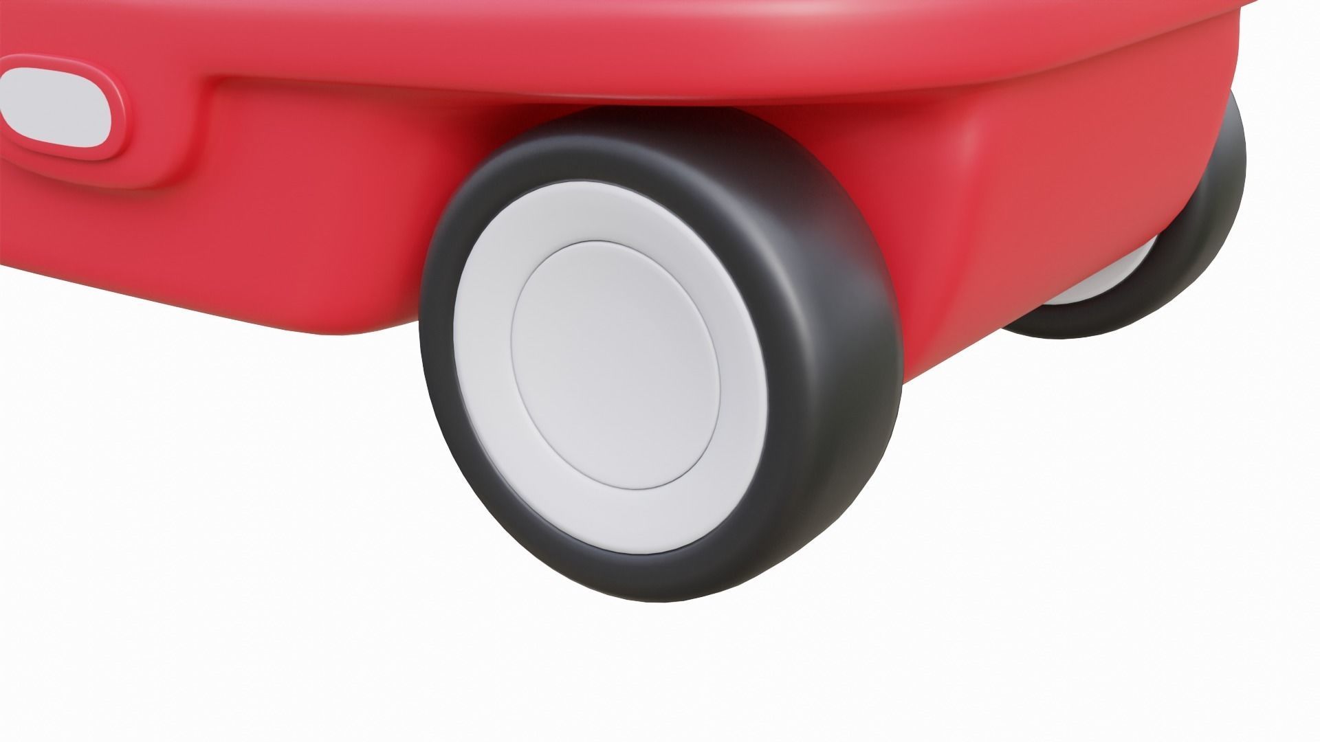 Kids Wagon Low-poly 3D model_4