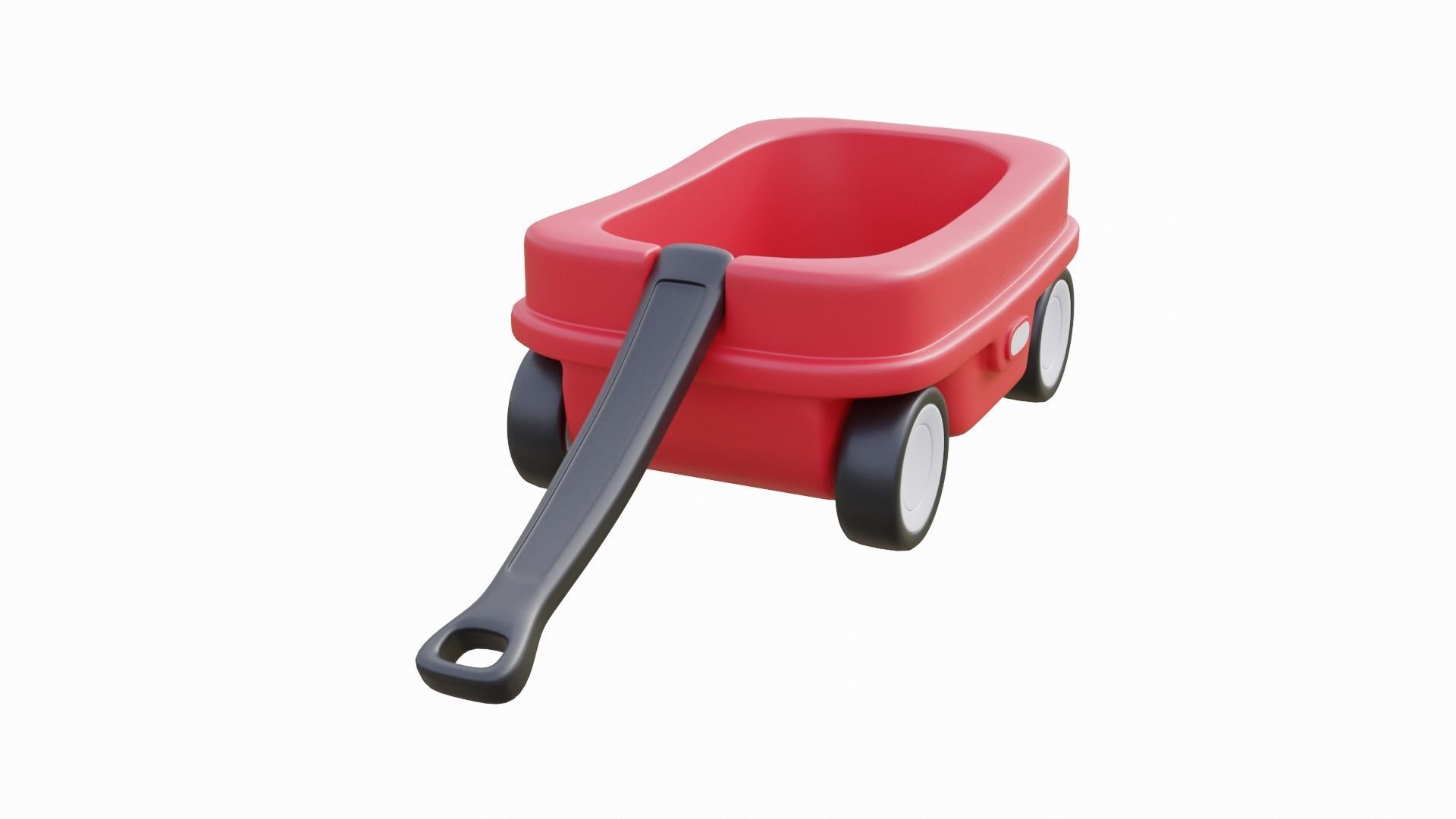 Kids Wagon Low-poly 3D model_6
