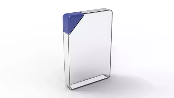 Flat Plastic Bottle 3D model