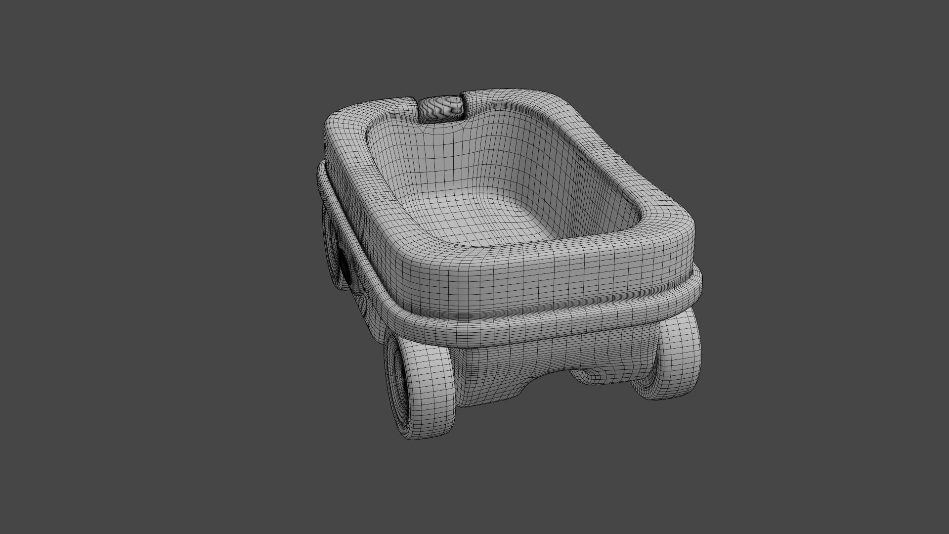 Kids Wagon Version 2 Low-poly 3D model_16