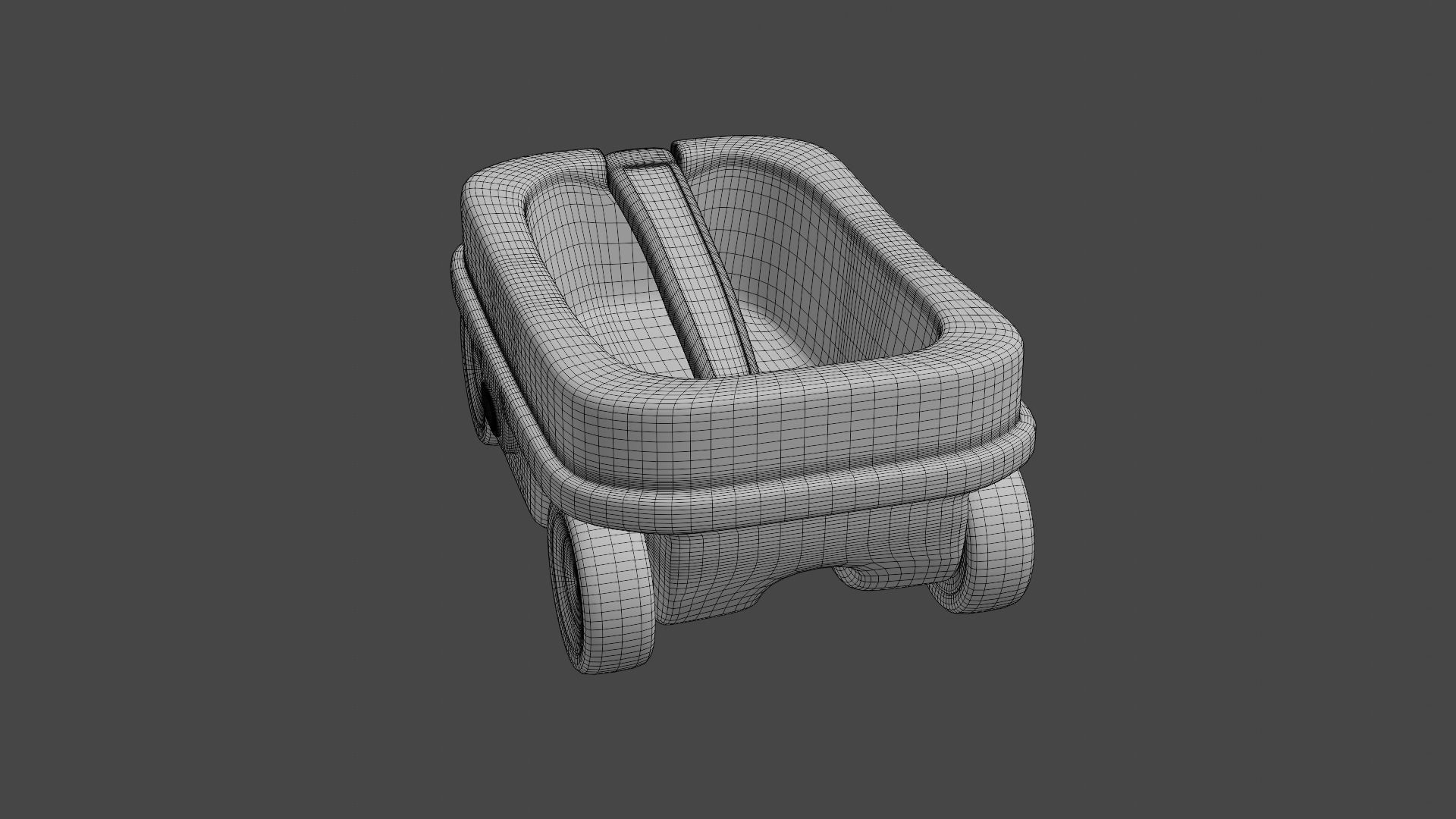 Kids Wagon Version 2 Low-poly 3D model_23