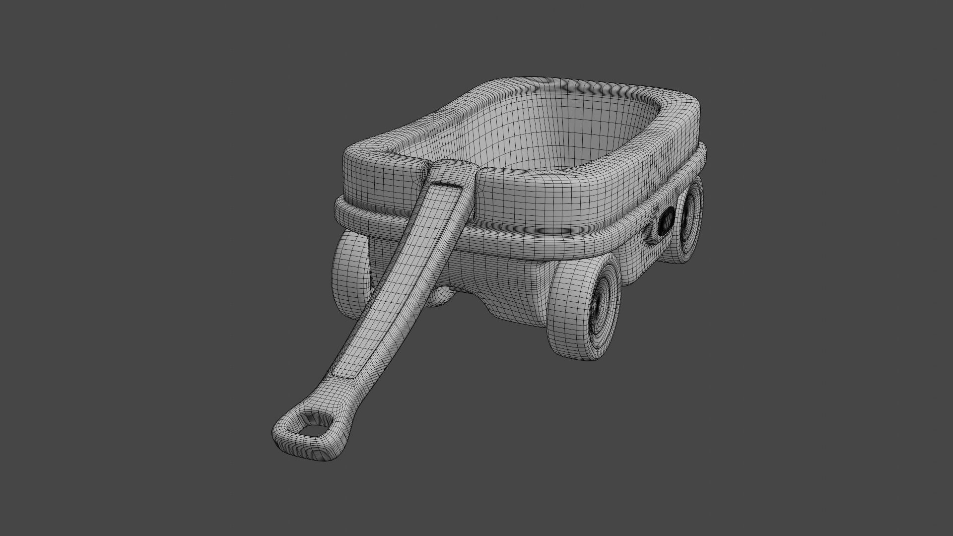 Kids Wagon Version 2 Low-poly 3D model_19
