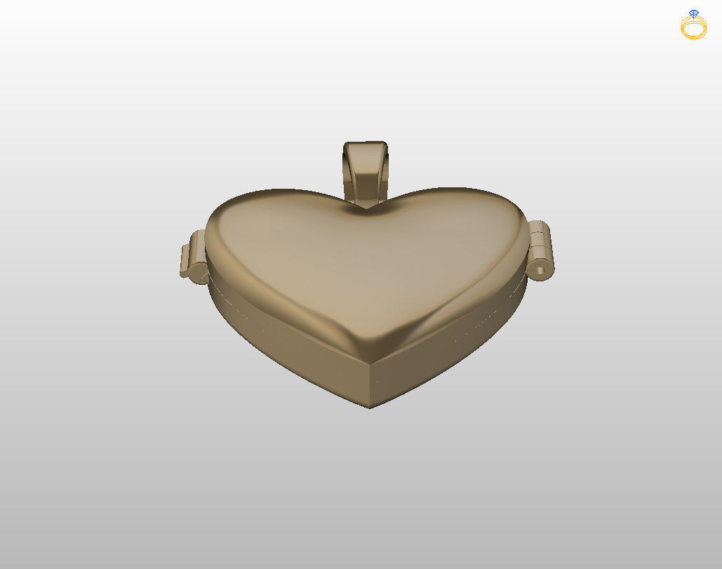Pedant photo frame heart 3D print model_22