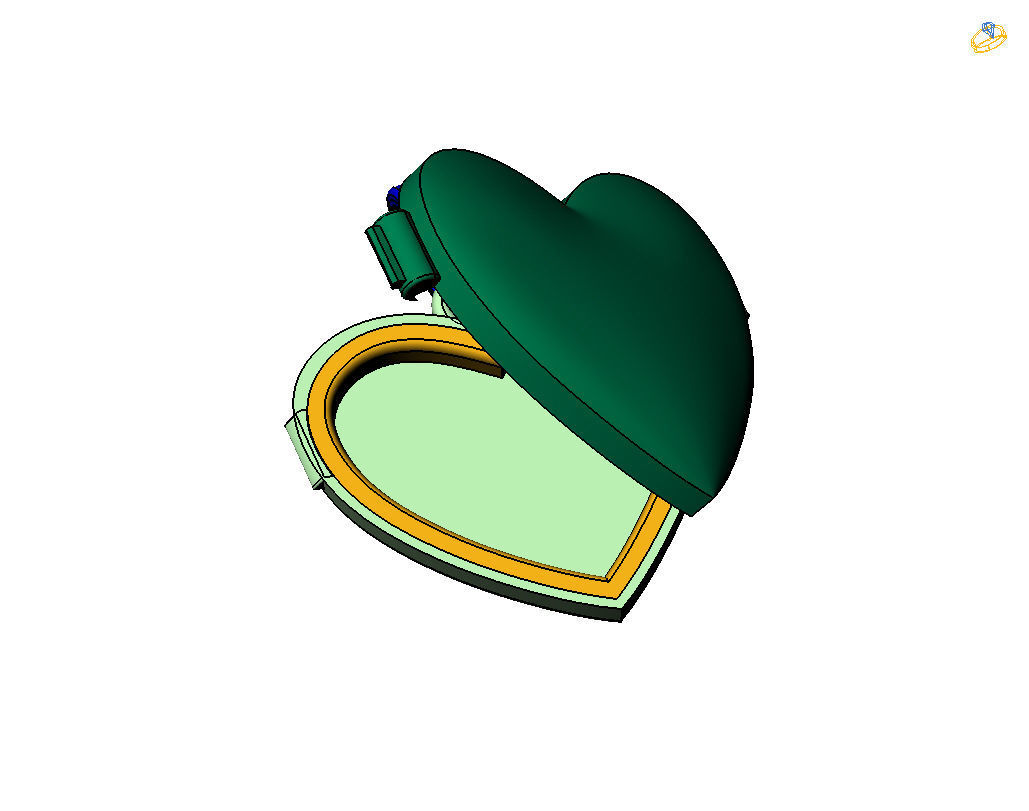 Pedant photo frame heart 3D print model_40