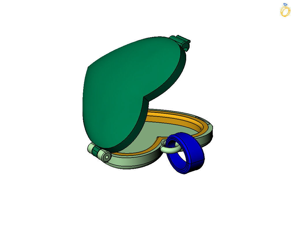 Pedant photo frame heart 3D print model_30