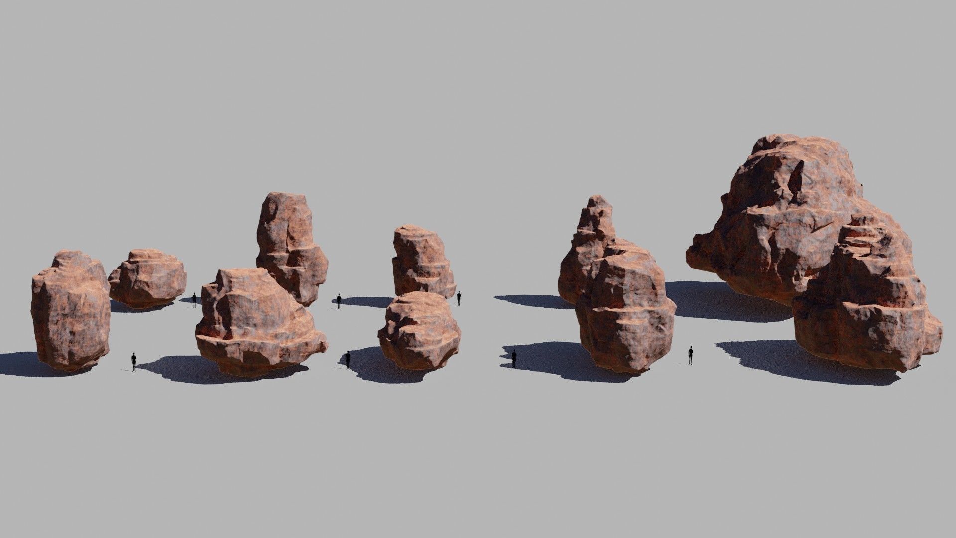 10 Model Desert Cliffs pack Vol2 Low-poly 3D model_9