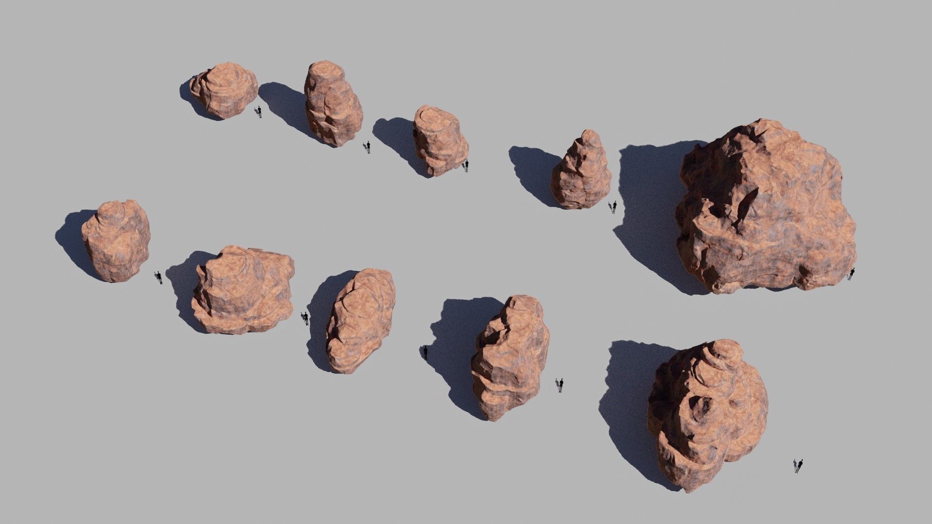 10 Model Desert Cliffs pack Vol2 Low-poly 3D model_10