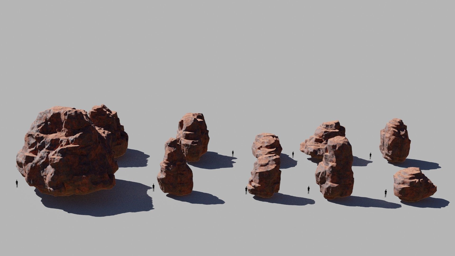 10 Model Desert Cliffs pack Vol2 Low-poly 3D model_8