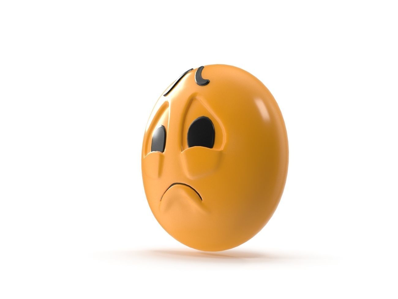 Sad Emoticon Free 3D Model Free 3D model_2