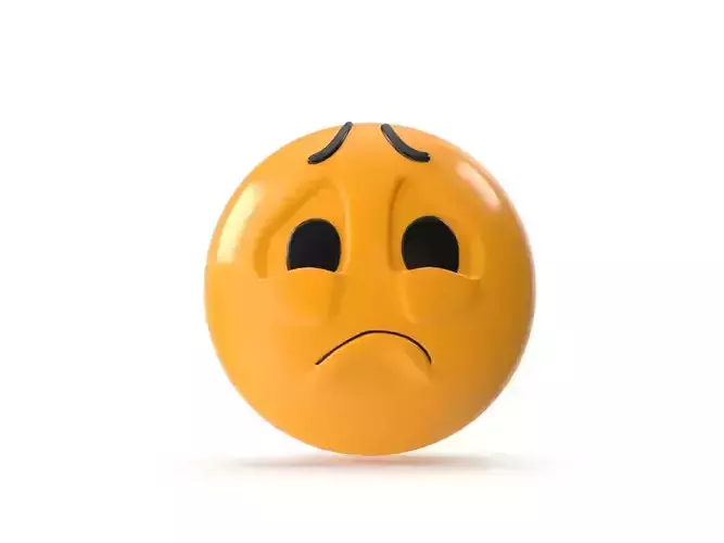 Sad Emoticon Free 3D Model