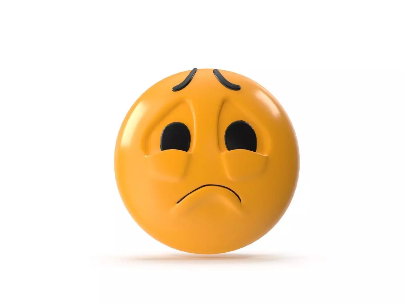 Sad Emoticon Free 3D Model Free 3D model_0