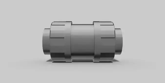 40mm - PVC Ball check valve SC sockets - Autodesk Inventor 3D model