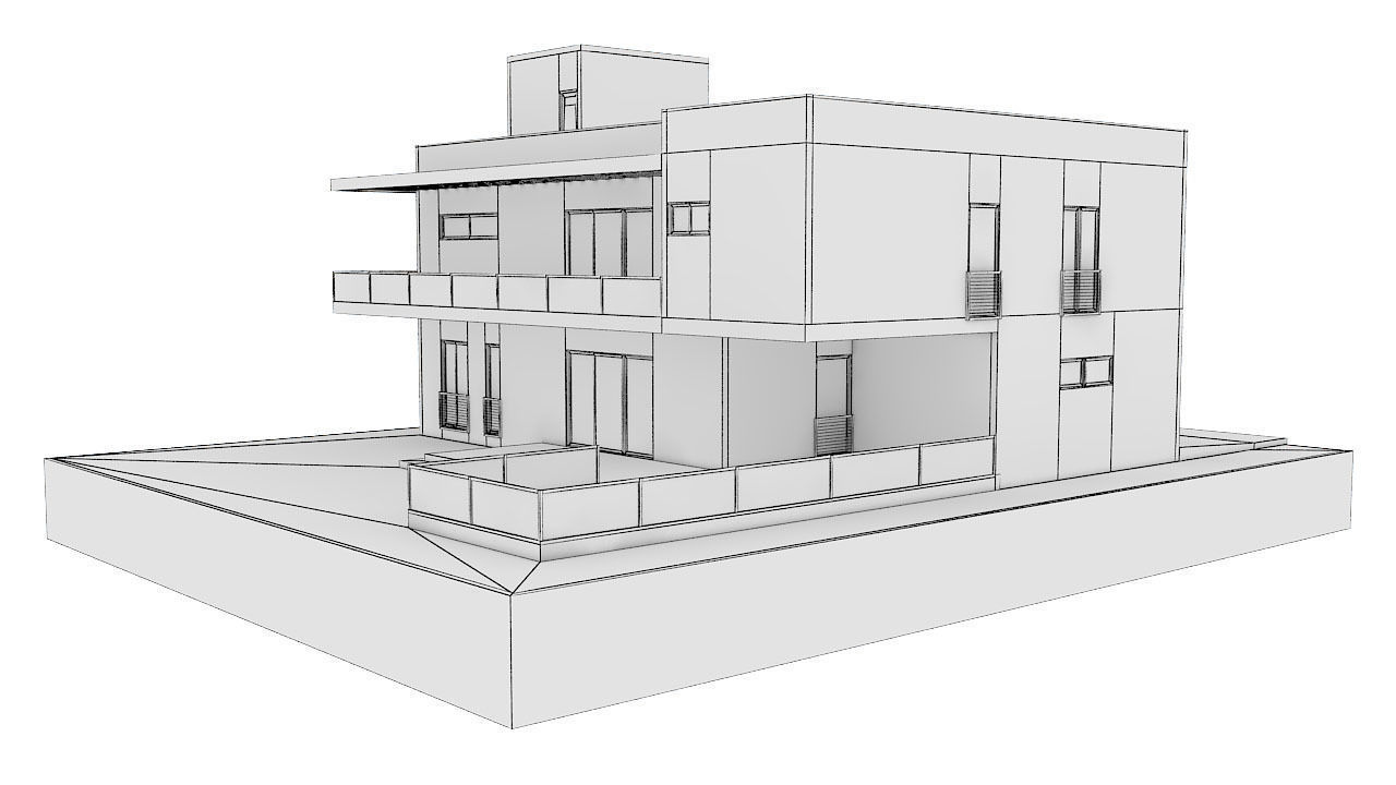 Modern House 16 3D model_6