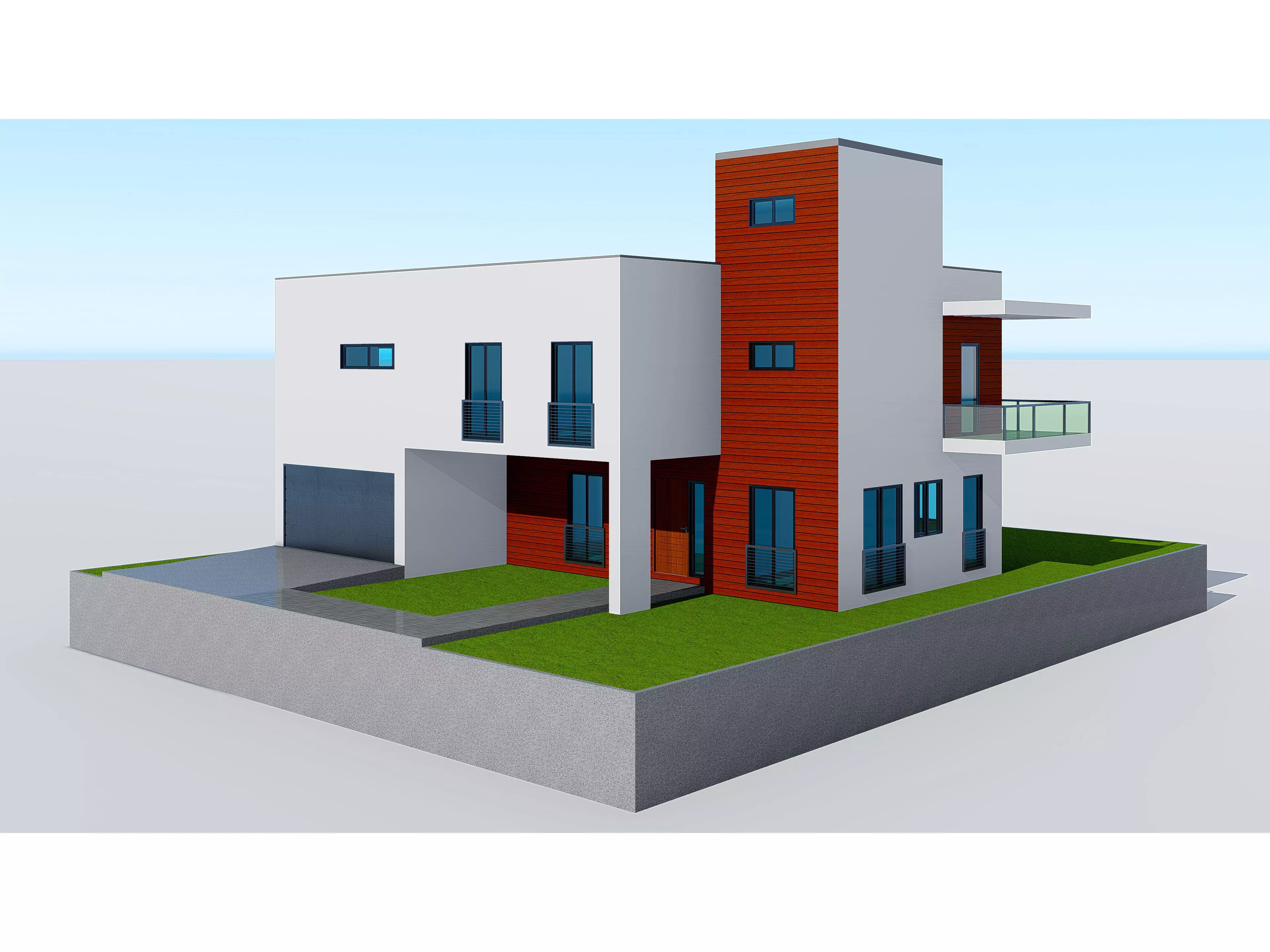 Modern House 16 3D model_0
