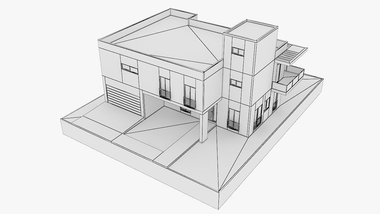 Modern House 16 3D model_7