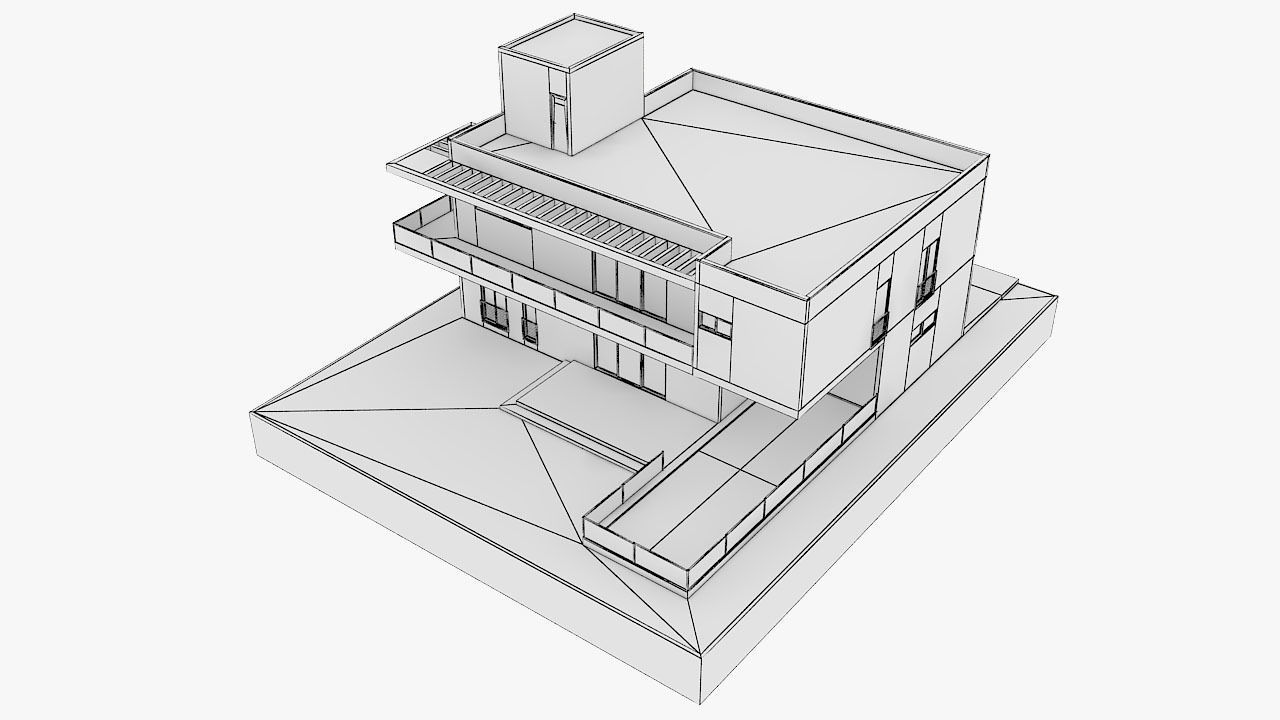 Modern House 16 3D model_8