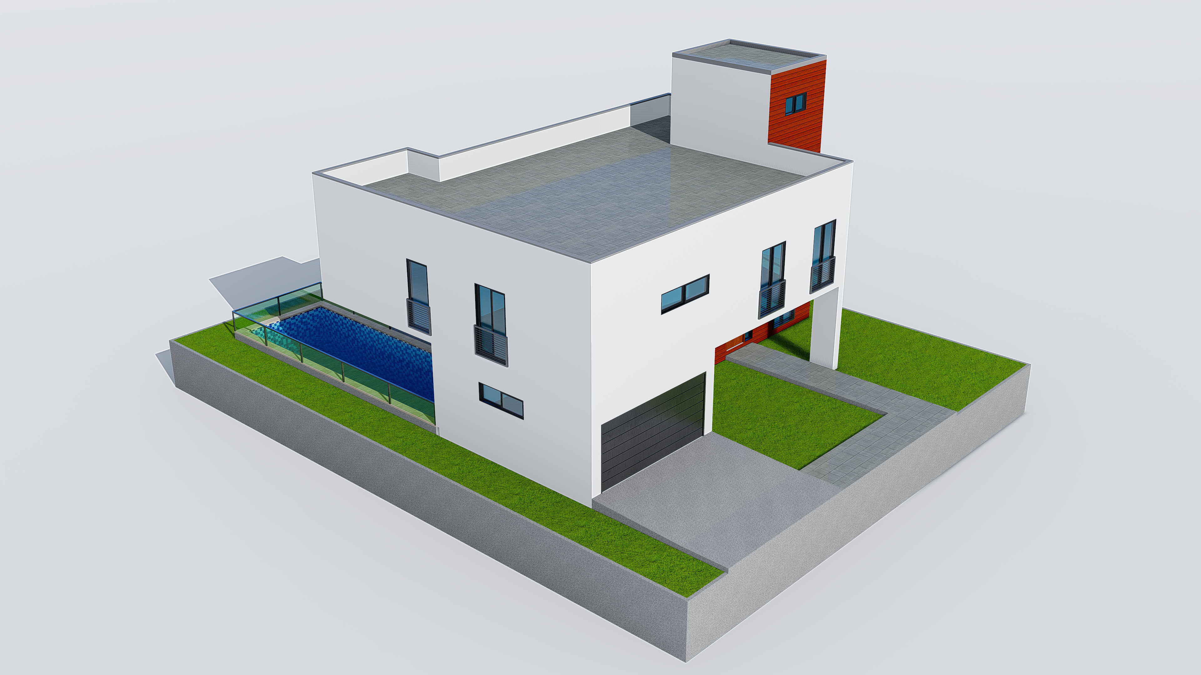Modern House 16 3D model_18